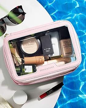 Rownyeon Clear Makeup Case Toiletry Bag Multipurpose Travel Makeup Train Case Portable Cosmetic Orga | Amazon (US)