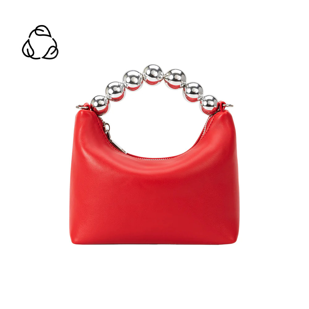 Red Esme Recycled Vegan Leather Top Handle Bag | Melie Bianco | Melie Bianco
