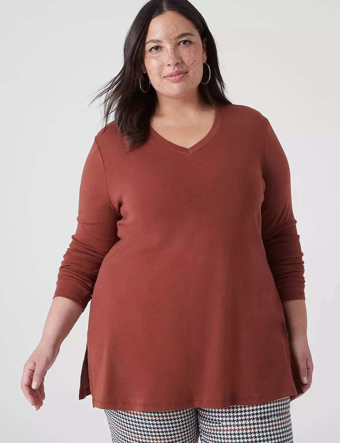Long-Sleeve V-Neck Tunic | LaneBryant | Lane Bryant (US)