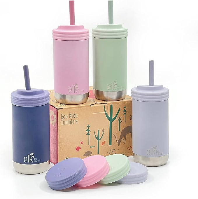 Elk and Friends 14oz Stainless Steel Double Walled Vacuum Insulated Cups and Food Storage Jars | ... | Amazon (US)