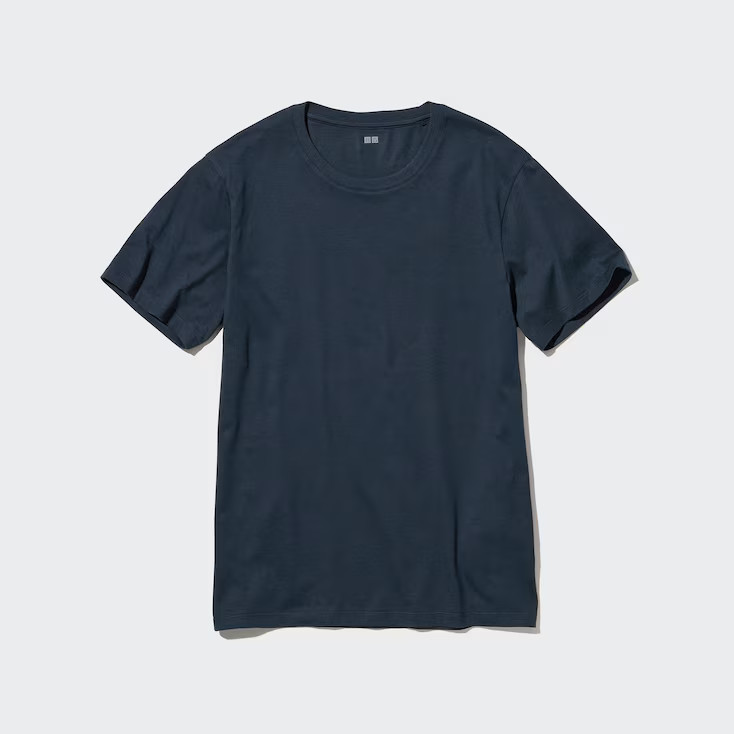 UNIQLO Men's Supima- Cotton Crewneck Short-Sleeve T-Shirt, Navy, XS | UNIQLO (US)