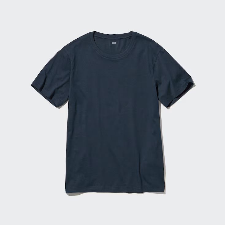 UNIQLO Men's Supima- Cotton Crewneck Short-Sleeve T-Shirt, Navy, XS | UNIQLO (US)