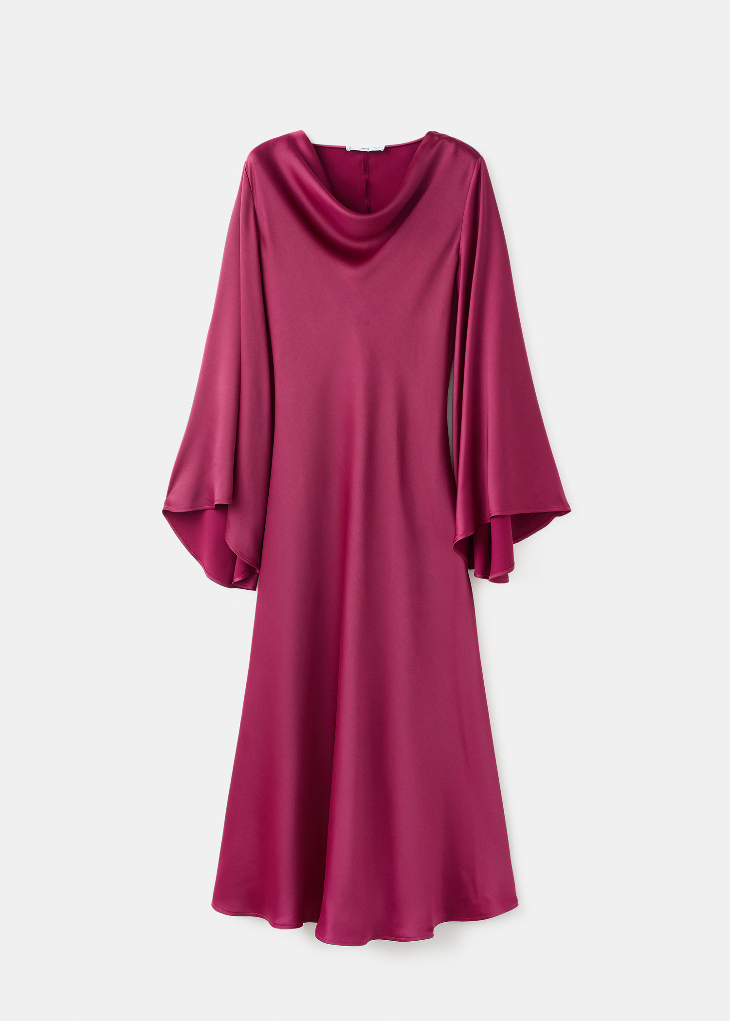 Flared-sleeve satin dress - Women | MANGO USA | Mango (US/MX/AU)