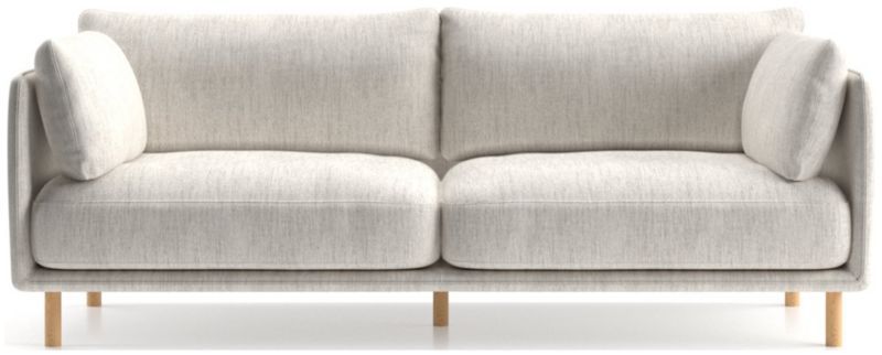 Wells Sofa with Natural Leg Finish + Reviews | Crate and Barrel | Crate & Barrel