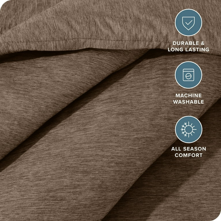 Bare Home Down Alternative Comforter Set - 3-Pieces - All Seasons - Full, Heather Taupe | Walmart (US)