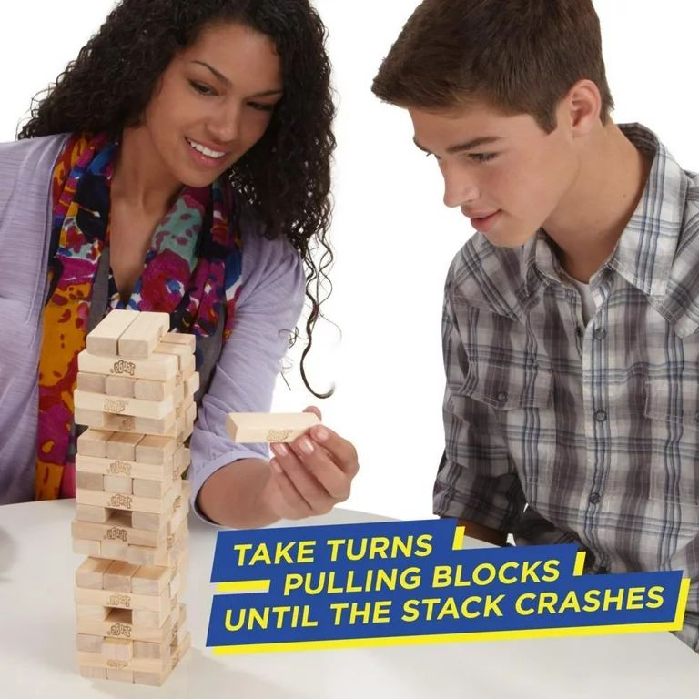 Classic Jenga Game with Genuine Hardwood Blocks, Jenga Brand Stacking Tower Game for Kids Ages 6 ... | Walmart (US)