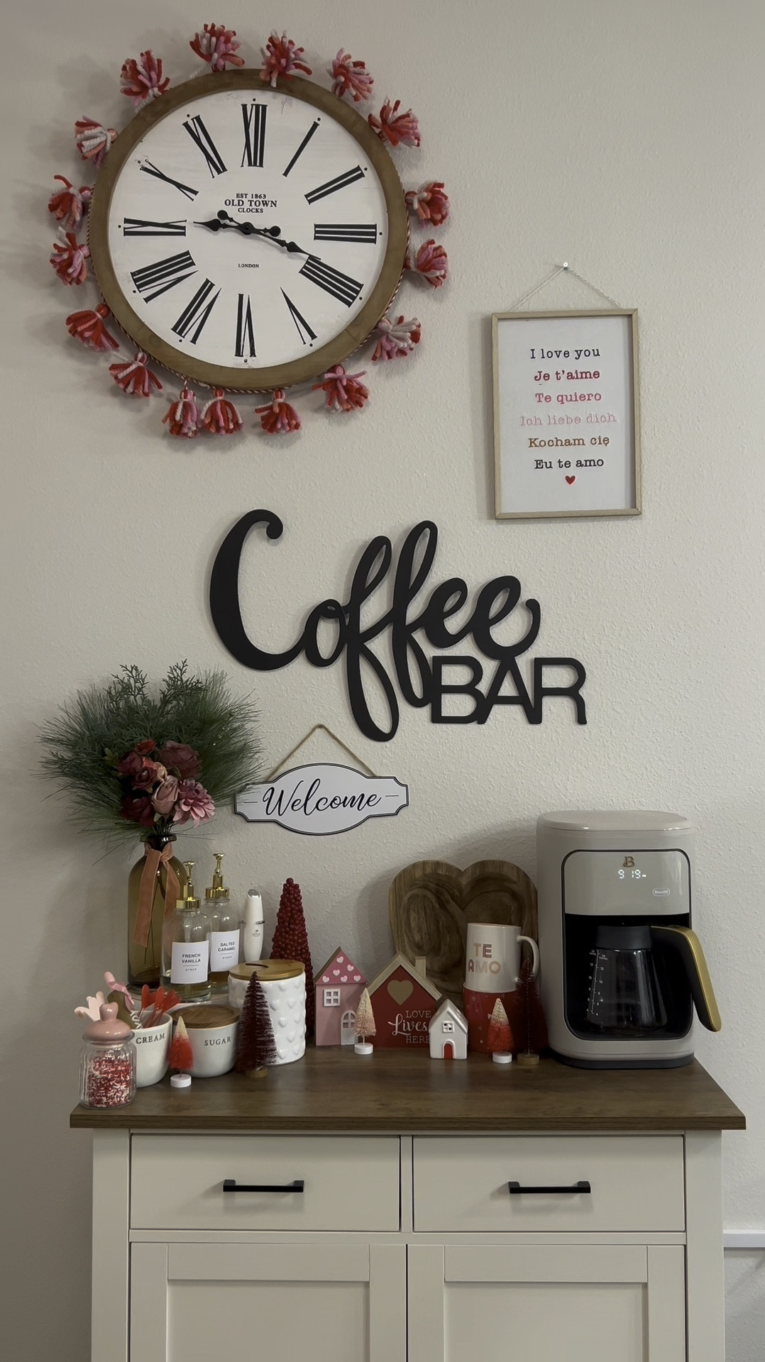 Love is brewing! 💕☕️ Sharing a my Valentine’s Day coffee bar setup—Want to recreate this look? Shop all my favorite Valentine’s Day decor now on my LTK and add a little extra love to your space! 💌 
.
.
.
#coffeebar #coffeebardecor #valentineadaydecor #homedecor #homedecorideas #valentine #homedecortiktok #valentinesday #creatorsearchinsights

#LTKSeasonal #LTKHome