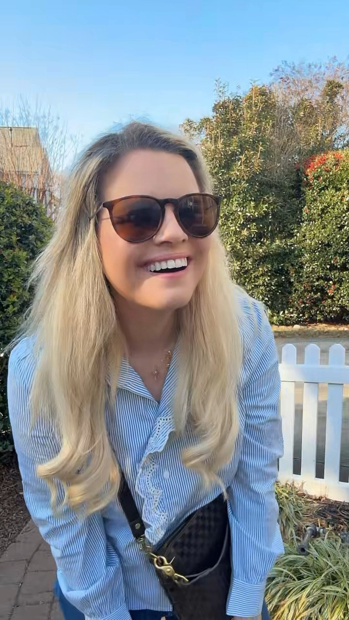 Love this beautiful top - I’m in between an 8 and a 10 and I got an 8. 
Code for the jacket beckyfkeller_12

#LTKItBag #LTKShoeCrush #LTKFindsUnder100