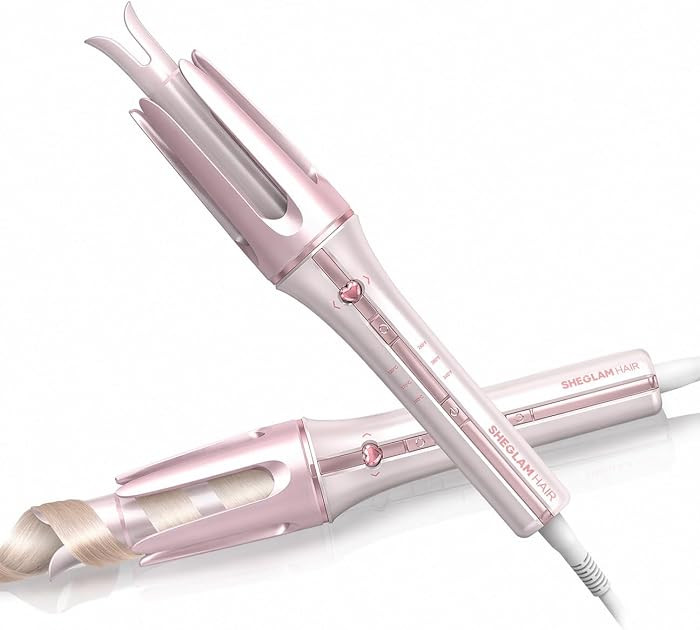 SHEGLAM Pink Curling Iron Automatic Gift for Woman (Pink, 1 inch) | Amazon (US)