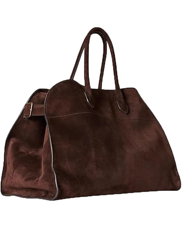 Soft Suede Satchels Bags for Women, Fashion Vintage Top-Handle Tote Bags,Large Capacity Casual Ho... | Amazon (US)
