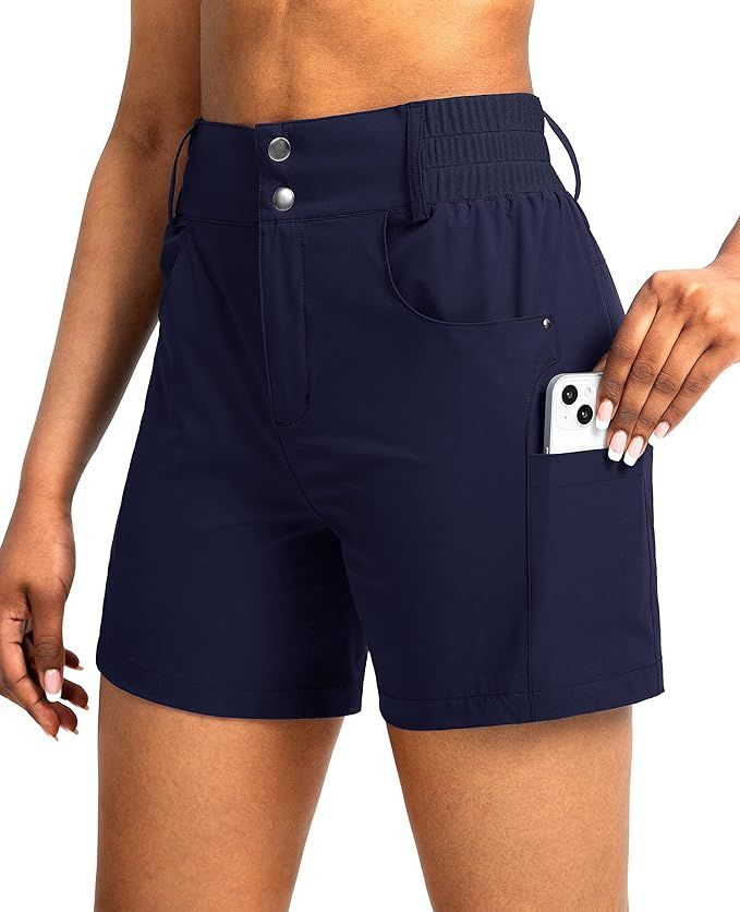 Viodia Women's 5" Hiking Golf Shorts with Pockets High Waist Stretch Cargo Short Shorts for Women... | Amazon (US)