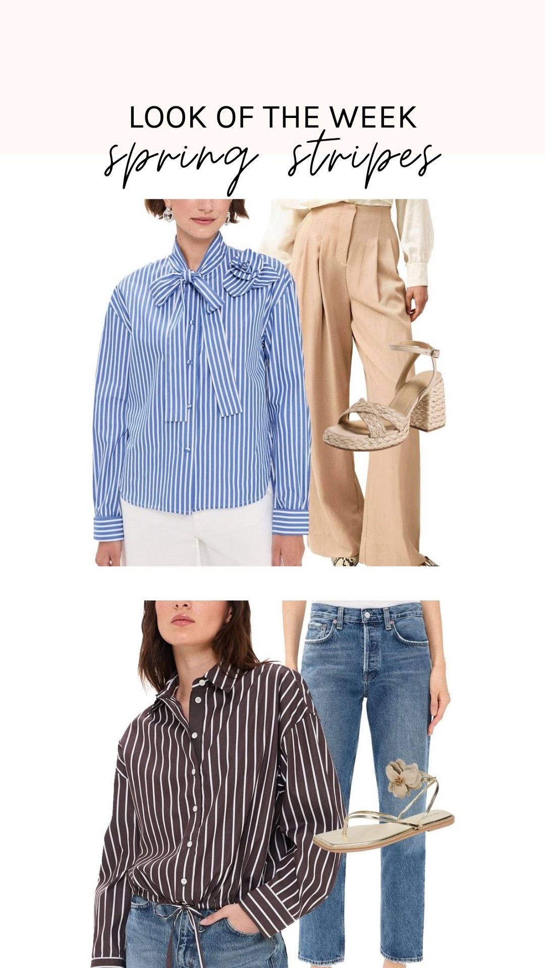 We are hyped about stripes this spring. Wear as a set, mix and match with your favorite solids, or really take it up a notch with pattern play. Want to wade in? Add some striped accessories—a scarf, tote, or shoes!

#LTKootd