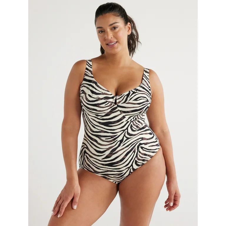 Sofia by Sofia Vergara Women's and Plus Sandra One Piece Swimsuit with Shaping Curvetex®, Sizes ... | Walmart (US)