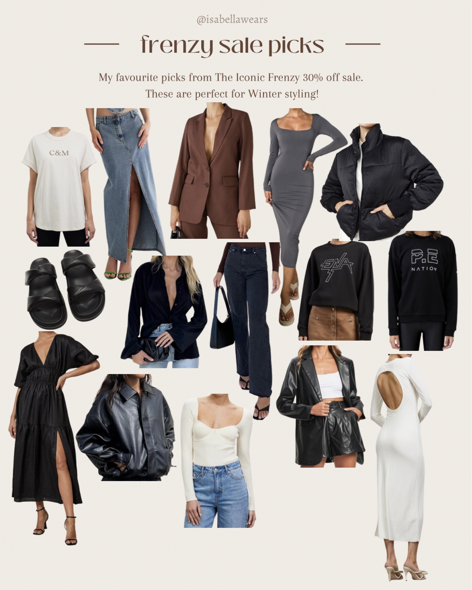 My picks from The Iconic Frenzy 30% off sale - so many good pieces for winter ✨ 

#LTKaustralia #LTKsalealert #LTKSeasonal