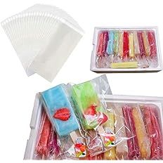 Miaowoof 200Pcs Popsicle Bags Ice Cream Bags Ice Pop Bags(Self-sticking) | Amazon (US)