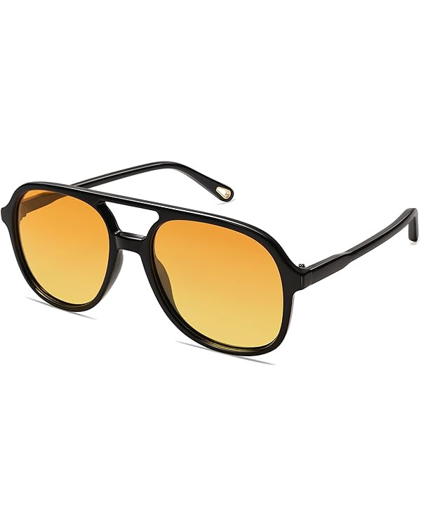 SOJOS Retro Polarized Aviator Sunglasses Womens Mens Classic 70s Vintage Trendy Square Aviators S... | Amazon (US)