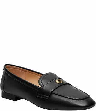 Sculpted C Logo Leather Loafers | Dillard's