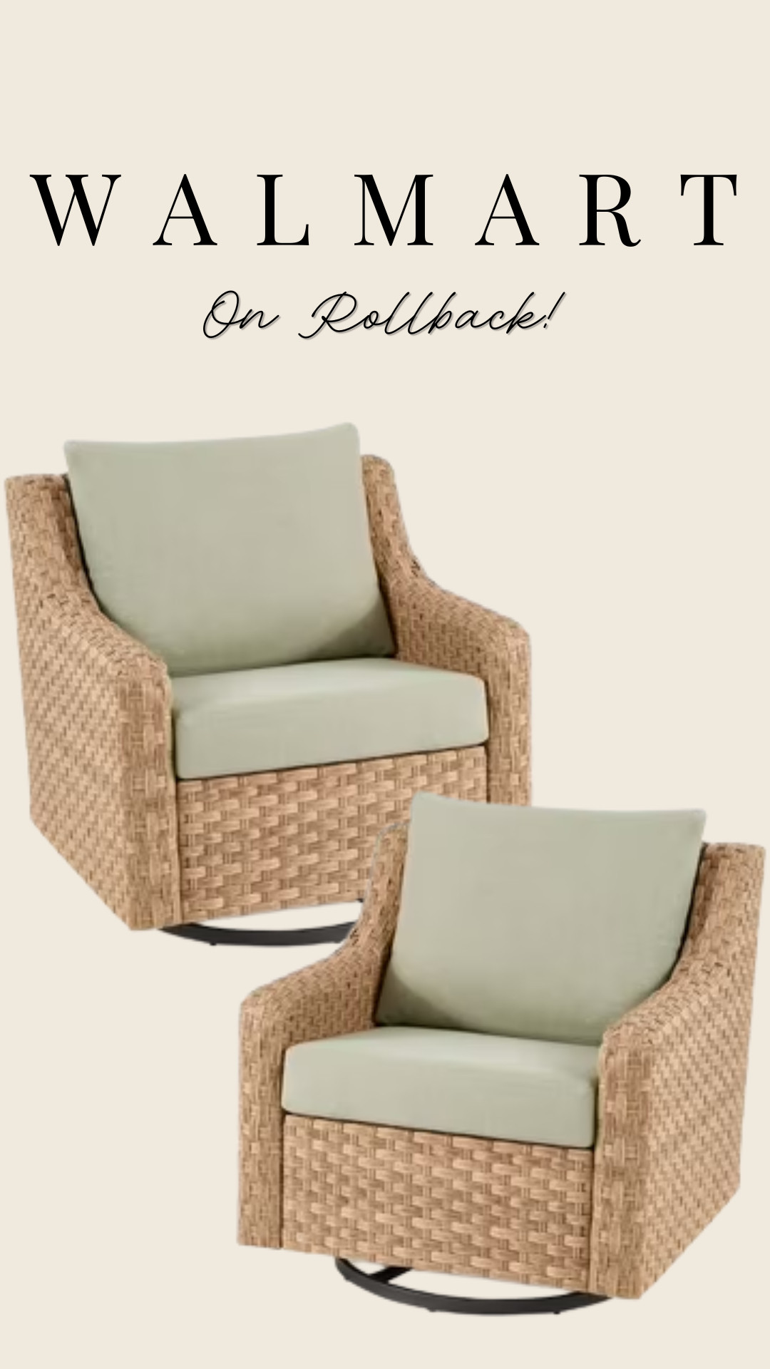 These outdoor swivel chairs from Walmart are on rollback!

furniture, home decor, outdoor furniture #Walmart 

 #LTKHome #LTKSaleAlert