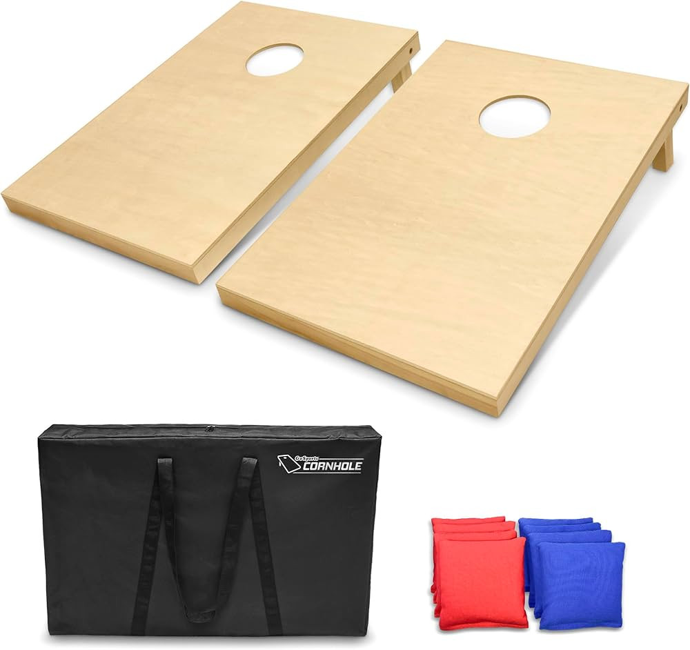 GoSports Solid Wood Premium Cornhole Sets - Choose 4 x 2 ft or 3 x 2 ft - Game Boards Include Set... | Amazon (US)