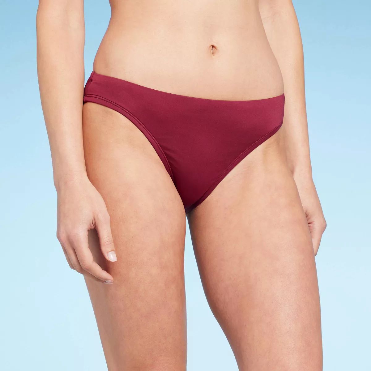 Women's Medium Coverage Hipster Bikini Bottom - Shade & Shore™ Burgundy | Target