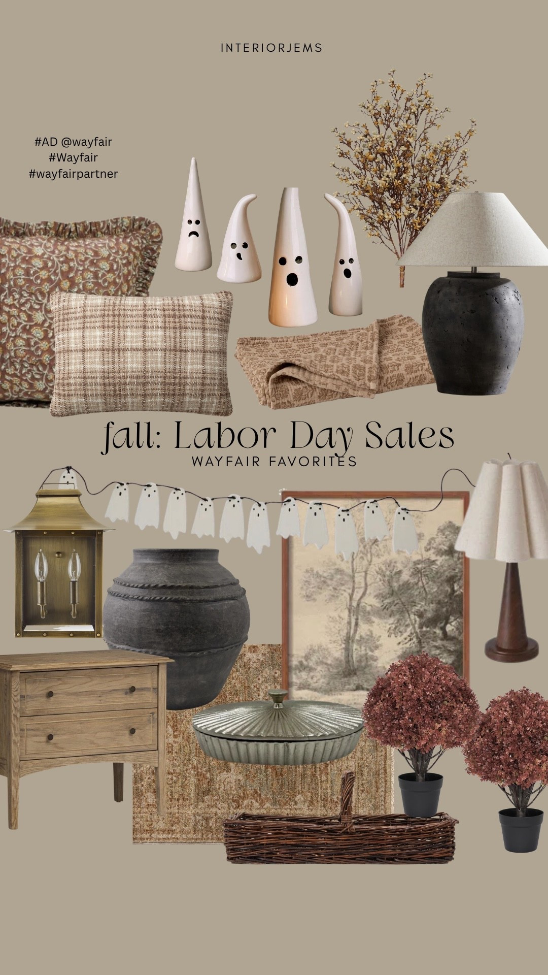 #AD A few of my favorite Wayfair finds for fall, from warm plaid and block print textiles to vintage-inspired lighting, moody florals and the cutest little ghost details. I love pieces like these because they make a space feel cozy and collected without feeling overly seasonal. Wayfair’s Labor Day Clearance is happening now with up to 70% off, plus free and easy delivery over $35 through September 7, so it’s a good time to grab anything you’ve had saved.

@wayfair
#Wayfair #WayfairPartner

#LTKSaleAlert #LTKHome
