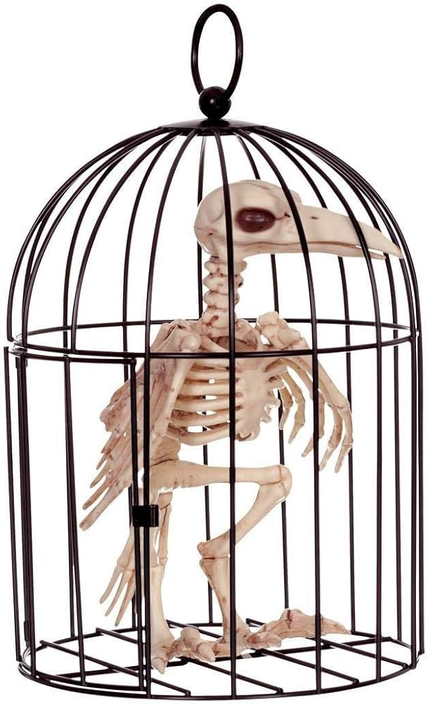 Crazy Bonez Skeleton Crow in Cage | Amazon (US)