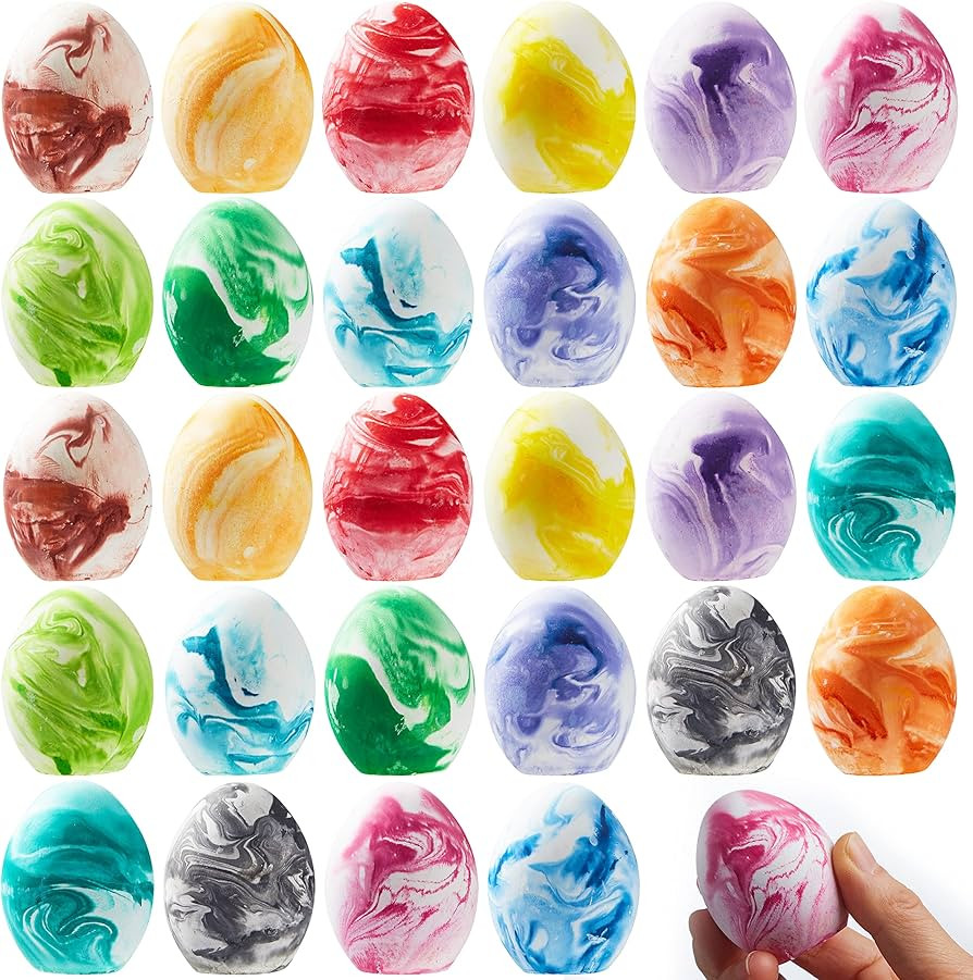 JOYIN 28 Pcs Easter Sidewalk Chalk Eggs Set, Easter Eggs Chalks, Gifts for Boys Girls Kids Toddle... | Amazon (US)