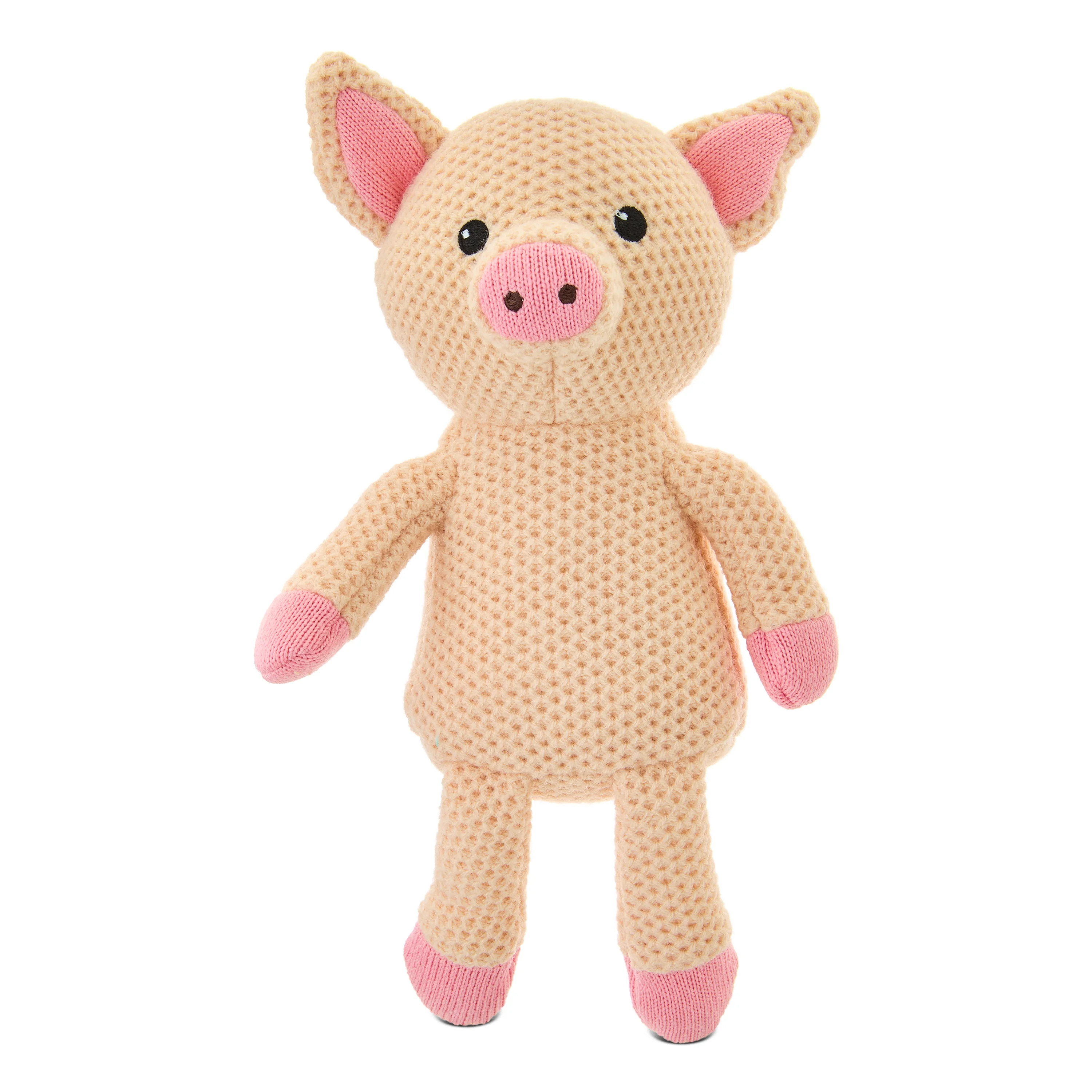 Small Knit Pig Plush, Peach, 11", Easter by Way To Celebrate | Walmart (US)