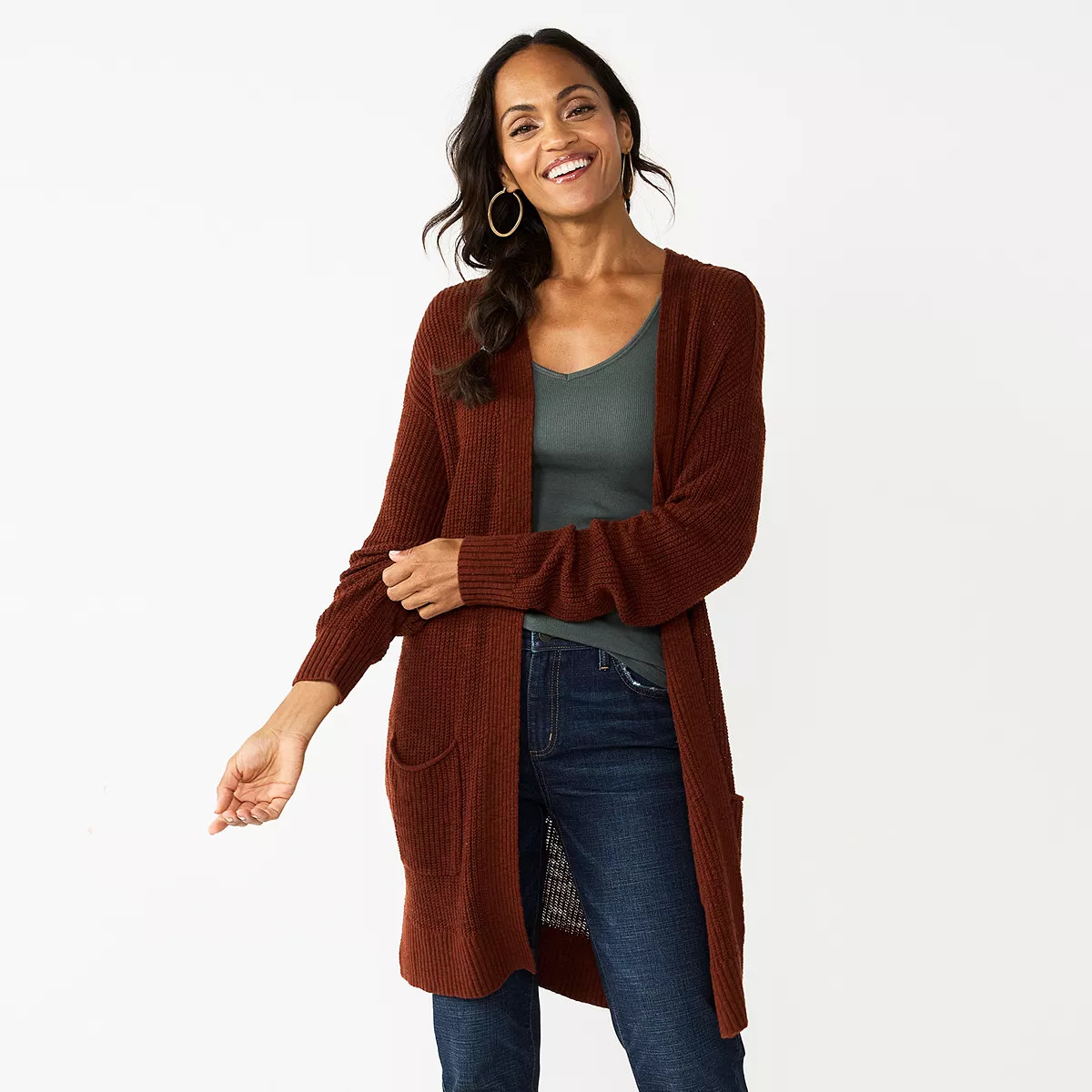 Women's Sonoma Goods For Life® Favorite Long Sleeve Cardigan | Kohl's