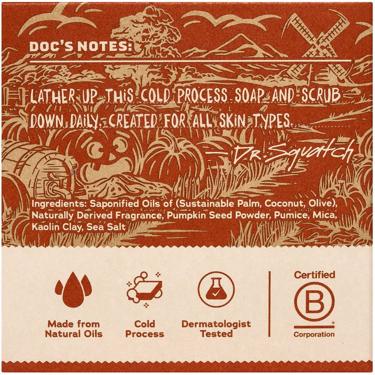 DR. SQUATCH Men's All Natural Bar Soap - Drunk'n Pumpkin - 5oz | Target