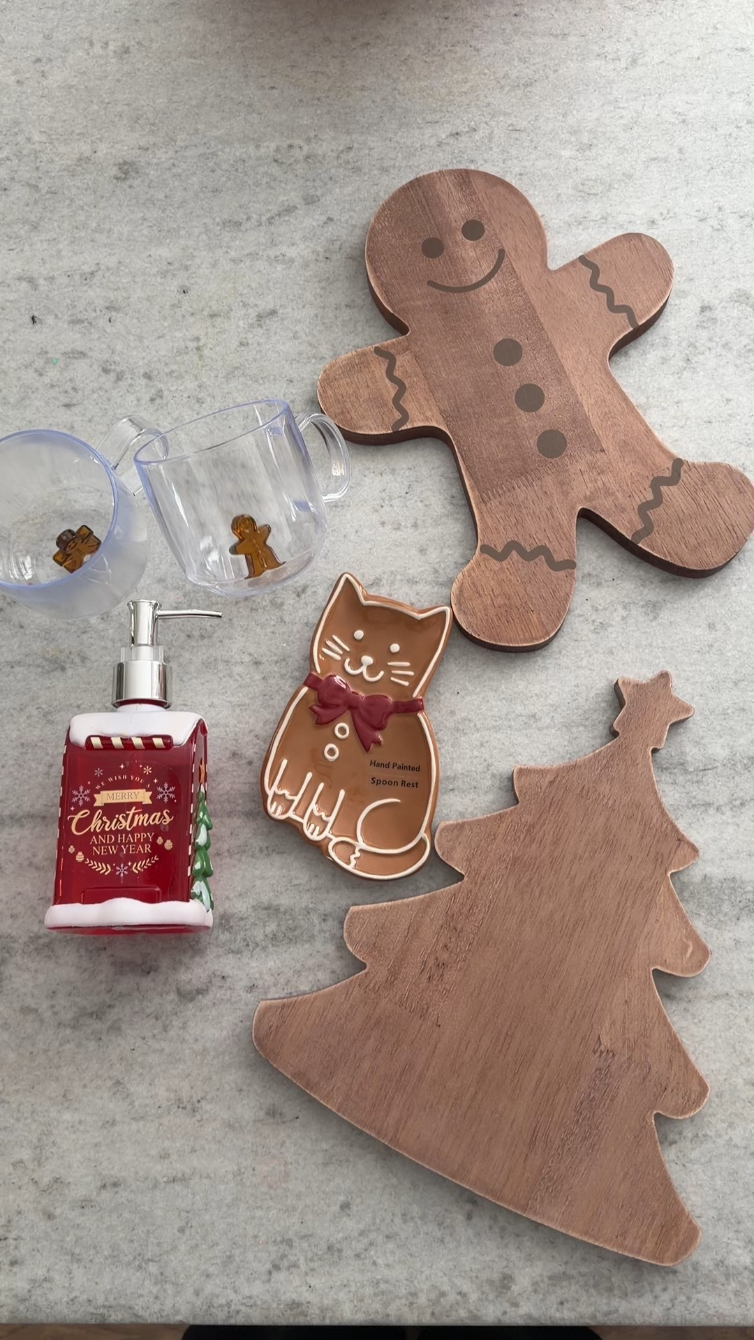 Christmas Kitchen Finds

Sweeten up your kitchen for the holidays 🍪 These gingerbread-inspired finds are so fun — from the wooden cookie boards to the clear mugs with tiny gingerbread men inside. The hand-painted cat spoon rest might be my favorite cozy kitchen touch!

#ltkholiday #christmaskitchen #ltkhome #gingerbreaddecor #ltkfinds

#LTKHome #LTKGiftGuide #LTKHoliday