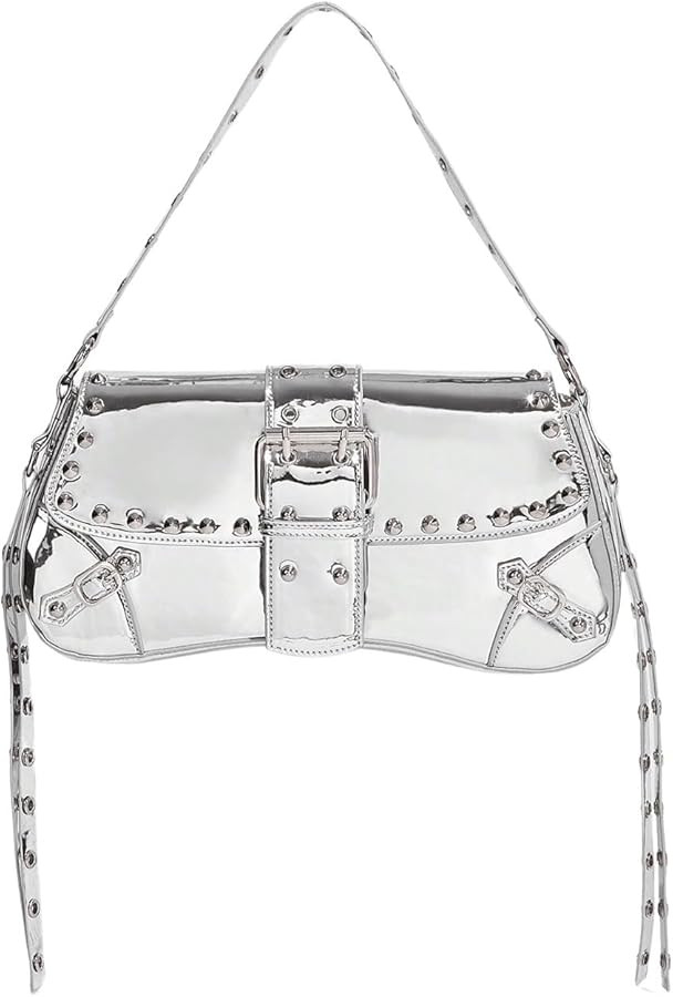 MakeMeChic Women's Hobo Shoulder Bags Y2K PU Leather Clutch Handbag Underarm Purse | Amazon (US)