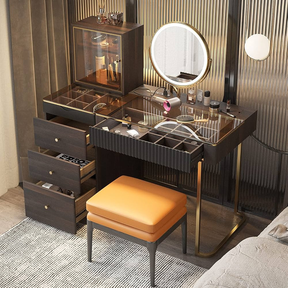 Lartis Premium Makeup Vanity Table with Stool,Very Easy to Assemble，Dressing Table,Vanity Desk,... | Amazon (US)