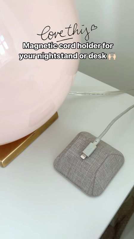 Perfect for holding cords so they don’t fall behind your nightstand or desk! 

Home organization, bedroom ideas, home decor ideas

#LTKVideo #LTKfindsunder50 #LTKhome