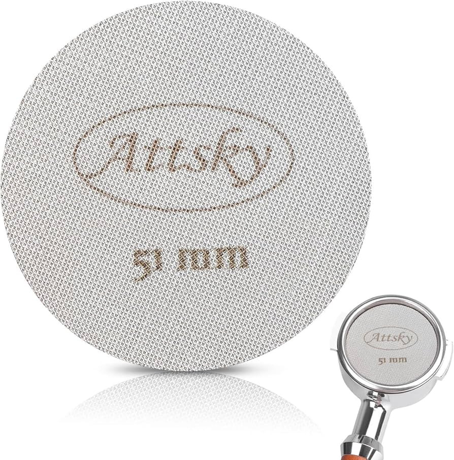 Attsky 51mm Espresso Puck Screen, Espresso Filter for 51mm Portafilter Filter Basket, Reusable Es... | Amazon (US)