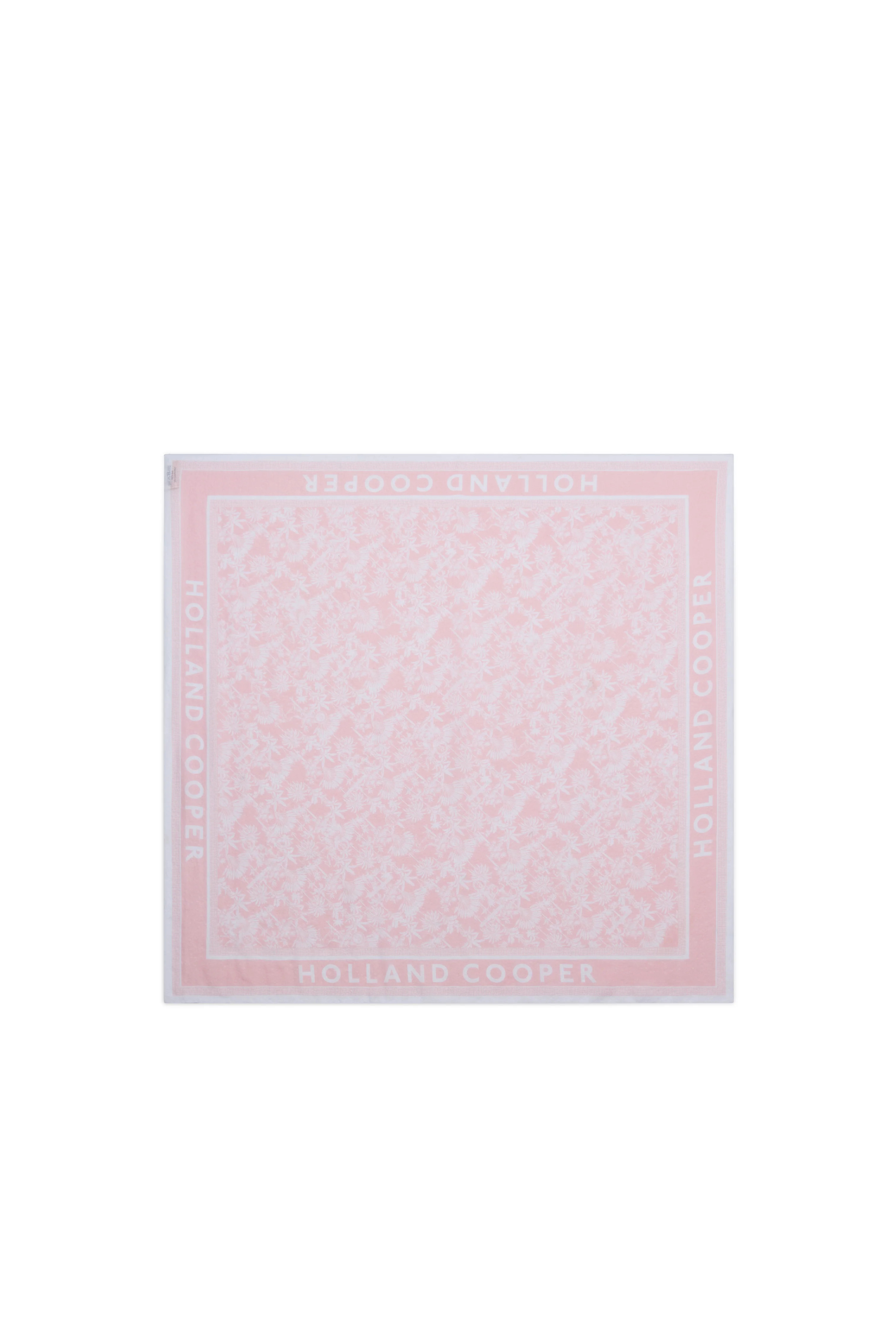 Provence Fine Silk Scarf (Pink Palms) | Holland Cooper