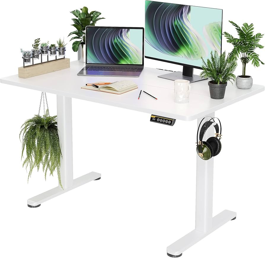 Claiks Electric Standing Desk, Adjustable Height Stand up Desk, 48x24 Inches Sit Stand Home Offic... | Amazon (US)