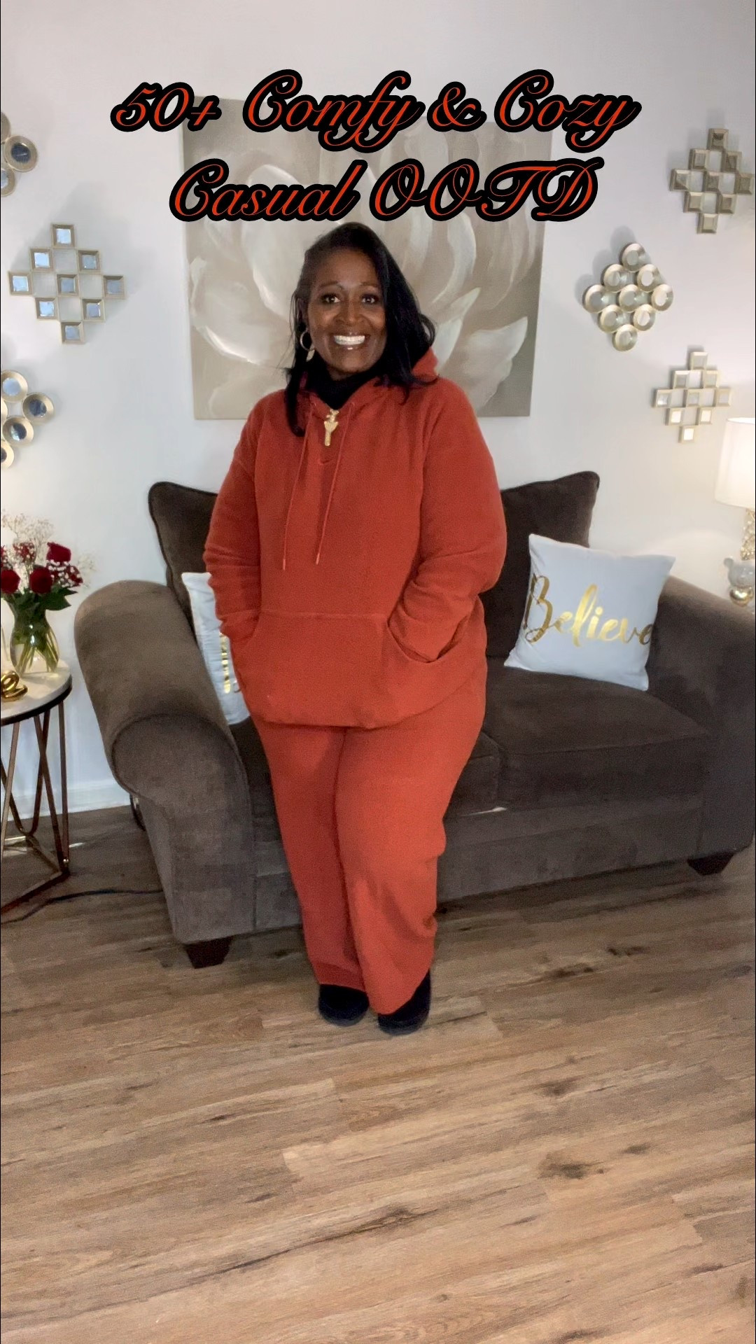 Nike Comfy & Cozy 2-Piece Outfit 

This 50+ athleisure OOTD proves that you can be comfortable, stylish, and wear bold colors at any age. I'm obsessed with this plush Nike fleece set!

The warmth and texture of the fleece are perfect for cooler weather, and the rich color is so flattering. The hoodie and joggers offer a relaxed, easy fit that still looks put-together. I styled it with a simple black turtleneck underneath for extra warmth and sleek black shoes to keep the focus on the beautiful color and texture.



#LTKPlusSize #LTKActive #LTKootd