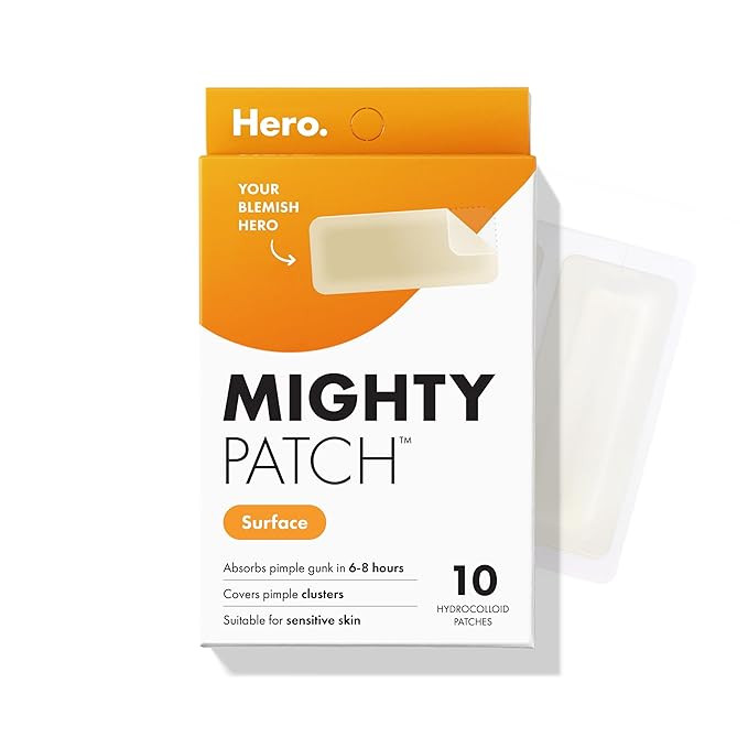 Mighty Patch Surface Large Pimple Patches for Face, Acne Spot Patch for Cheek, Forehead, and Chin... | Amazon (US)