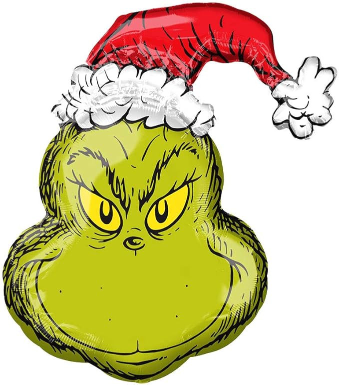 Dr Seuss How the Grinch Stole Christmas Cartoon 29" Foil Holiday Balloon by Anagram | Amazon (US)