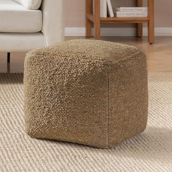 Anji Mountain Pouf Ottoman Foot Rest, Handmade Ottoman Pouf, Comfortable Foot Stool, Decorative F... | Amazon (US)