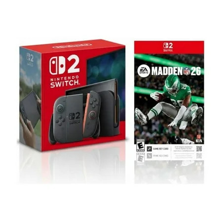 Nintendo Switch 2 Console + Madden NFL 26 Standard Edition Nintendo Switch 2 - For Nintendo Switch 2 - Rated RP (Rating Pending) - Sports Game | Walmart (US)
