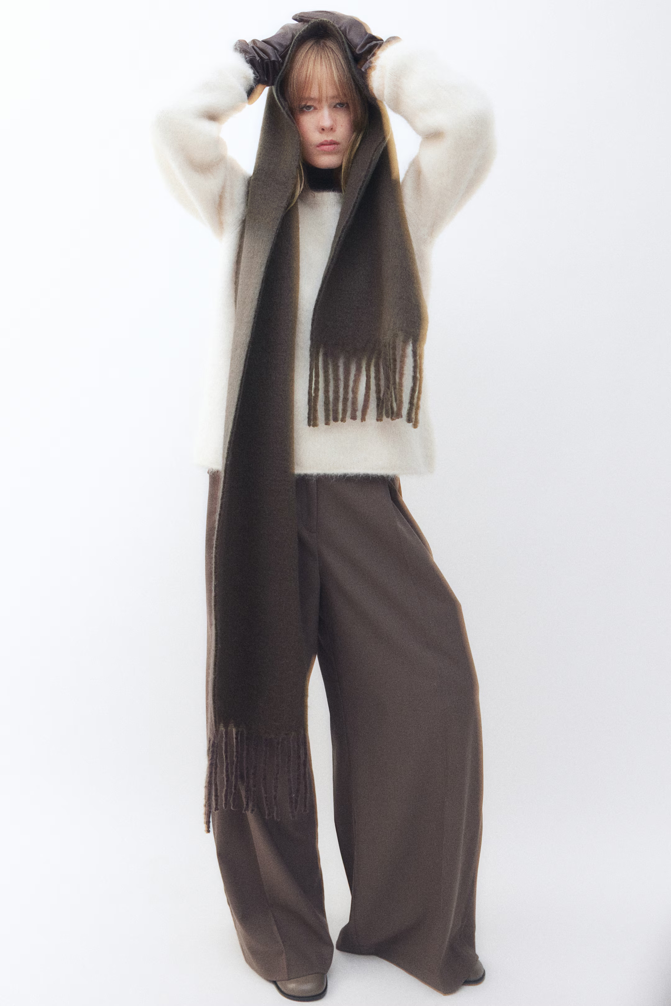 Scarf - Dark brown - Ladies | H&M US | H&M (US + CA)