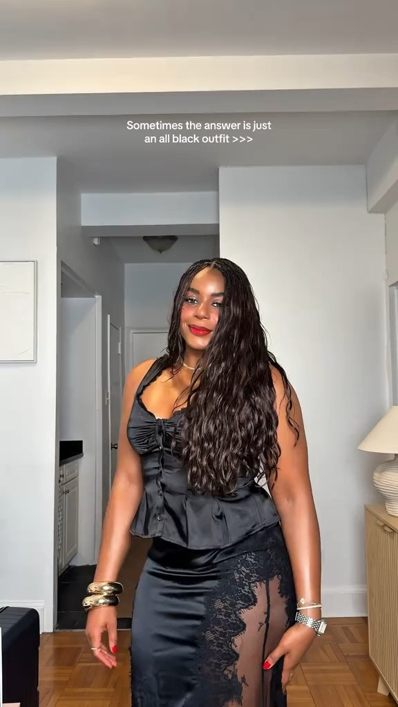 Sometimes the answer is just an all black outfit. Classic, timeless, and flattering. You can never go wrong, especially for holiday outfits too! This would be a chic Thanksgiving outfit or Christmas outfit - linking below! … For more links to women’s button-down cardigan, universal thread, stripes uk, melissa murrell, wedding guest dress, stripe deutschland, georgia louise1, courtney wears, sisterstudio, fall wedding guest dress, follow me on LTK! ✨

#LTKStyleTip #LTKSeasonal #LTKHoliday