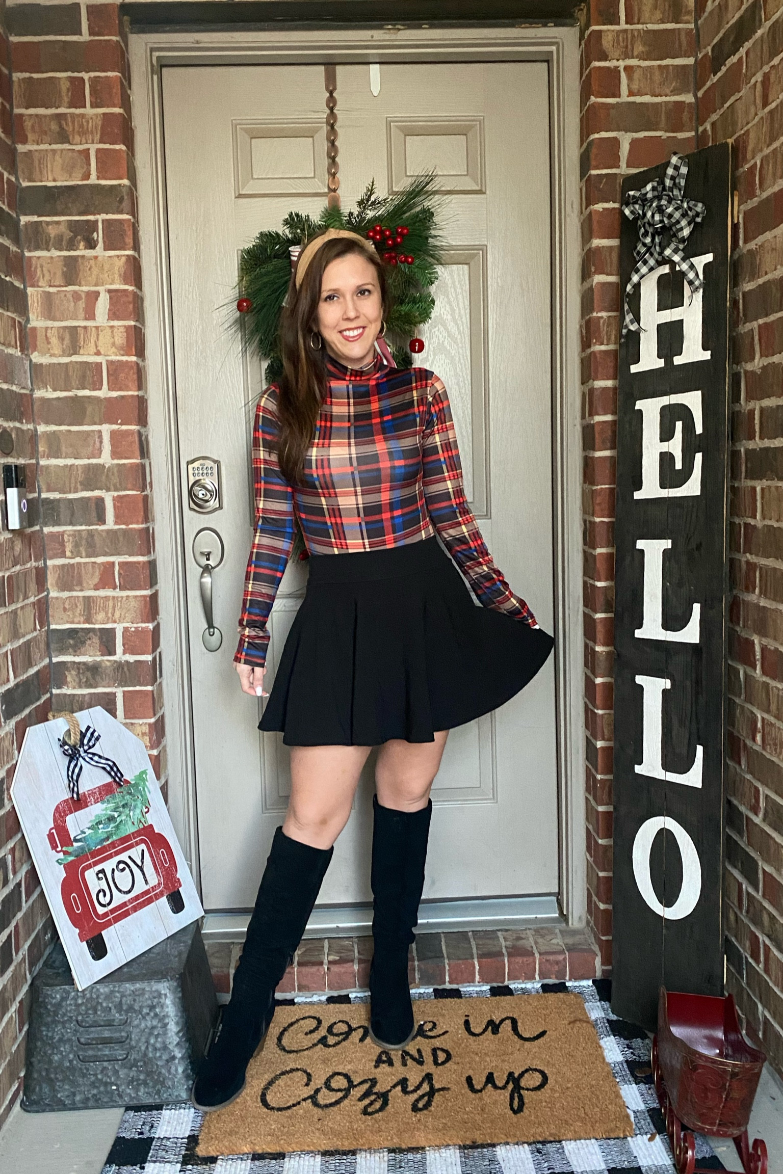 Christmas Outfits! Plus, love this bodysuit! 

#holidays #christmasdress #photoshoot #bootoutfits #plaid #bodysuit #skirt #sexy #datenight 

#under40 #under50 #fallfaves #christmas #winteroutfits #holidays #coldweather #transition #rustichomedecor #cruise #highheels #pumps #blockheels #clogs #mules #midi #maxi #dresses #skirts #croppedtops #everydayoutfits #livingroom #highwaisted #denim #jeans #distressed #momjeans #paperbag #opalhouse #threshold #anewday #knoxrose #mainstay #costway #universalthread 
#boho #bohochic #farmhouse #modern #contemporary #beautymusthaves 
#amazon #amazonfallfaves #amazonstyle #targetstyle #nordstrom #nordstromrack #etsy #revolve #shein #walmart #halloweendecor #halloween #dinningroom #bedroom #livingroom #king #queen #kids #bestofbeauty #perfume #earrings #gold #jewelry #luxury #designer #blazer #lipstick #giftguide #fedora #photoshoot #outfits #collages #homedecor #wallfecor #tabledecor #blackfriday #LTKsalealert 
#LTKunder100 #LTKunder50 #LTKfamily #LTKshoecrush #LTKitbag #LTKstyletip #graphictee #tshirt #sweatshirt #sweater #LTKHoliday #LTKCyberweek 

#LTKstyletip #LTKSeasonal #LTKunder50