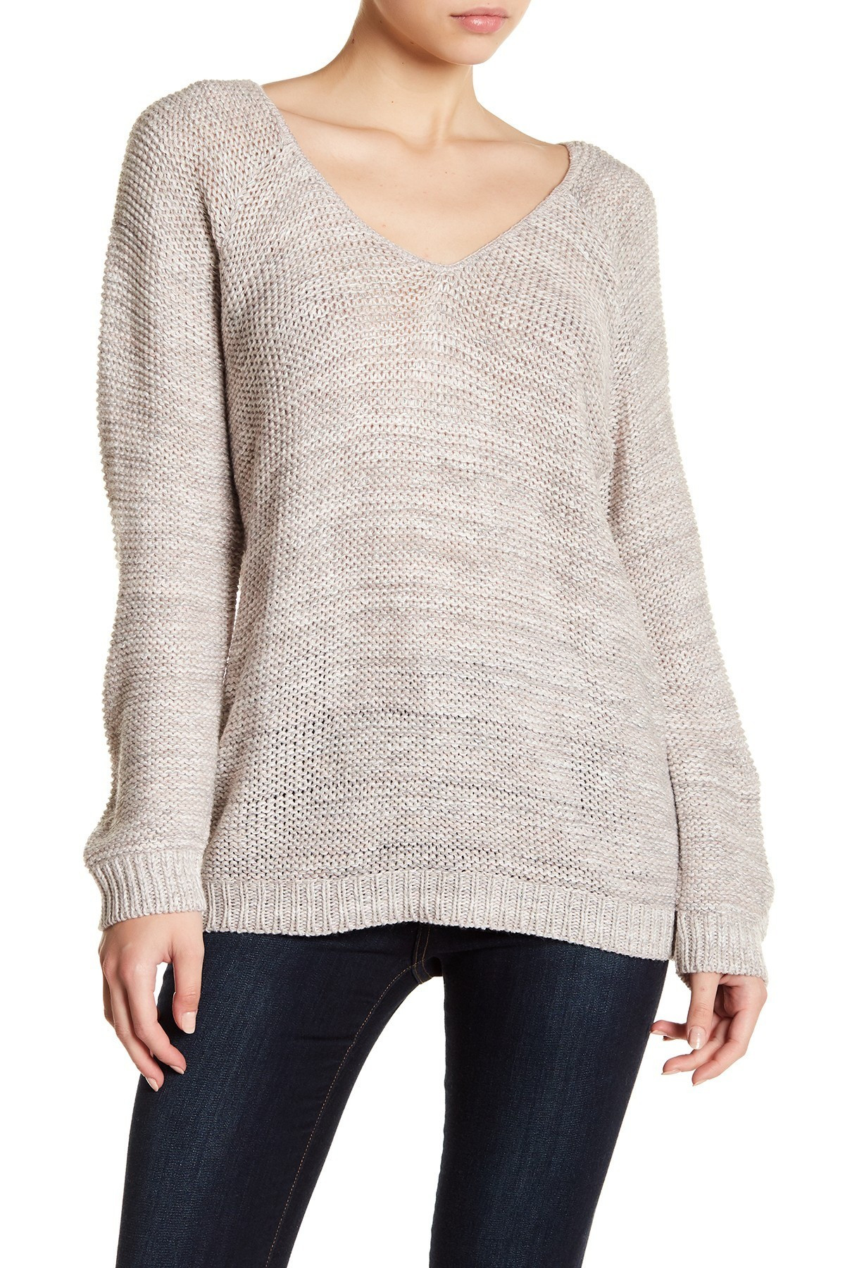Deep V-Neck Strap Back Sweater | Nordstrom Rack