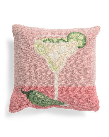 14X14 Spicy Margarita Hook Pillow, Polyester | TJ Maxx