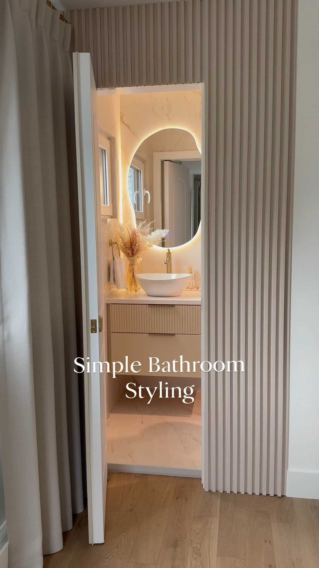 Simple bathroom styling , modern bathroom, bathroom inspo , fall decor , home inspo , floating vanity , vessel sink , LED mirror 

#LTKStyleTip #LTKFindsUnder100 #LTKHome