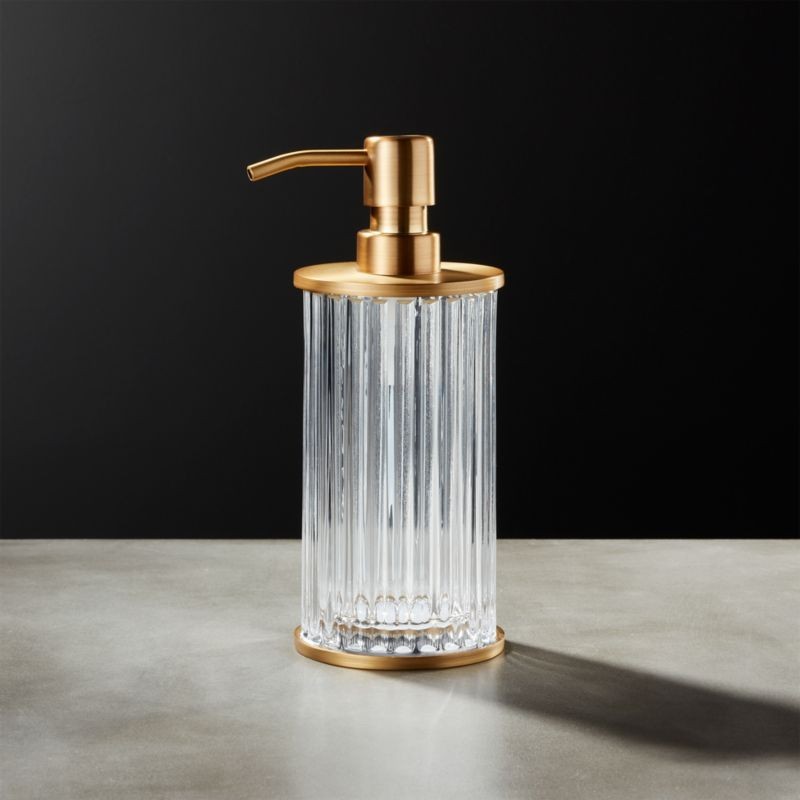 Ribbed Glass Soap Pump + Reviews | CB2 | CB2