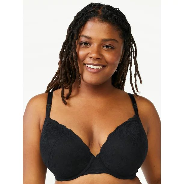 Joyspun Women's Lace Push Up Bra, Sizes to 40D - Walmart.com | Walmart (US)